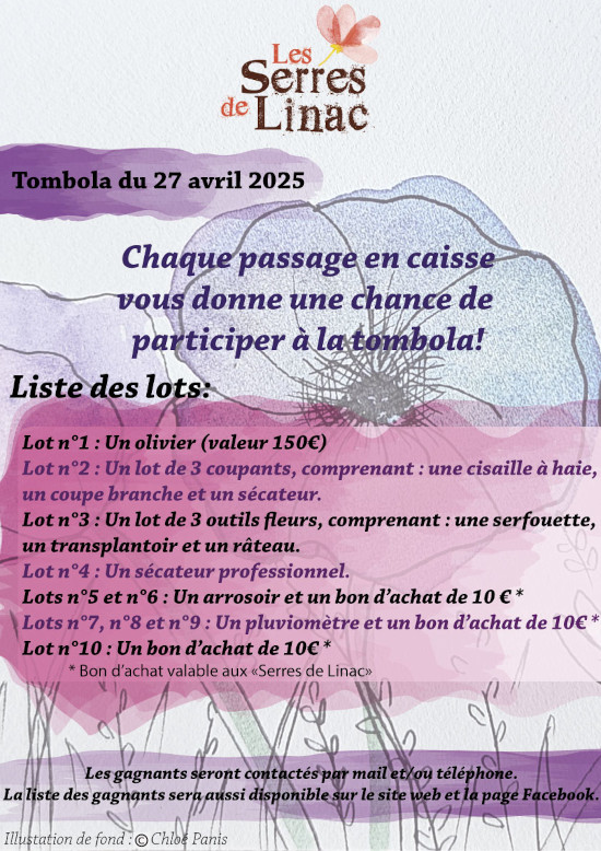 Portes ouvertes spécial 10 ans Dimanche 27 Avril 2025 9h/12h - 14h/18h - 10% de réduction sur toute la production